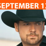 Image of Chris Cagle wearing a black cowboy hat with the concert date September 13 above his head